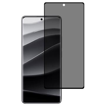 Xiaomi Redmi Note 14 Pro+ Privacy Full Cover Glazen Screenprotector - Zwarte Rand