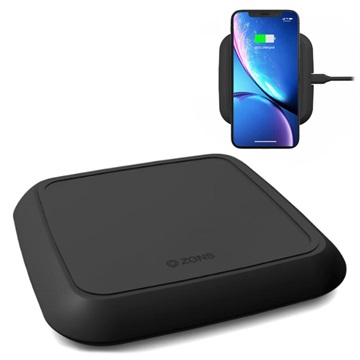 Zens Single Fast Qi Wireless Charging Pad W Zwart