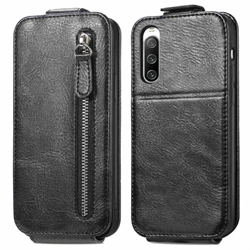 Ritsvak Xiaomi Redmi 10C Verticale Flip Case - Zwart