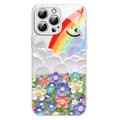 iPhone 12/12 Pro Glimlach & Regenboog Hybride Hoesje