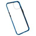 iPhone 14 Magnetisch Hoesje met Gehard Glas - Blauw