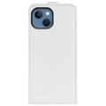 iPhone 14 Max Verticale Flip Case met Kaartsleuf - Wit