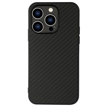 iPhone 14 Pro Hybrid Case - Koolstofvezel - Zwart