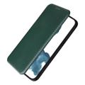 iPhone 14 Pro Max Flip Case - Koolstofvezel - Groen