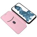 iPhone 14 Pro Max Flip Case - Koolstofvezel - Rose Goud