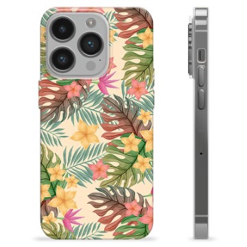 iPhone 14 Pro TPU-hoesje - Roze Bloemen