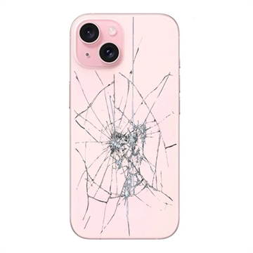 iPhone 15 Back Cover Reparatie - Alleen glas - Roze