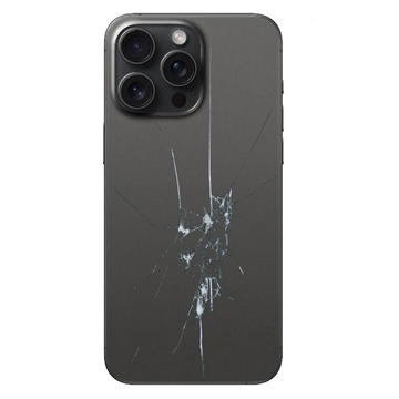 iPhone 15 Pro Back Cover Reparatie - Alleen glas - Zwart