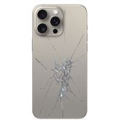 iPhone 15 Pro Back Cover Reparatie - Alleen glas - Titanium natuurlijk