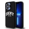 iPhone 15 Pro DKNY Liquid Silicone Arch Logo-hoesje - MagSafe-compatibel - Zwart