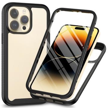 iPhone 15 Pro Max 360 Protection Series Hoesje - Zwart / Doorzichtig