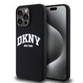 iPhone 15 Pro Max DKNY Liquid Silicone Arch Logo-hoesje - MagSafe-compatibel - Zwart