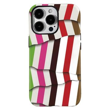 iPhone 15 Pro Max Stripes Afneembare 2-in-1 Hybride Hoesje - Kleurrijk