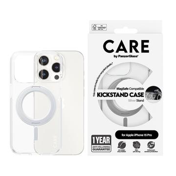 iPhone 15 Pro PanzerGlass Care Kickstand Hoesje - MagSafe compatibel - Zilver