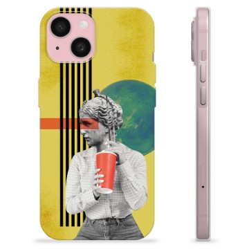 iPhone 15 TPU-hoesje - Retro-kunst