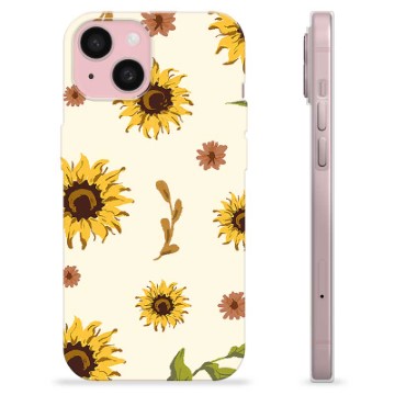 iPhone 15 TPU-hoesje - Zonnebloem