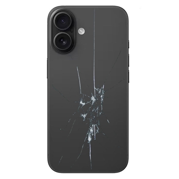 iPhone 16 Back Cover Reparatie - Alleen glas - Zwart