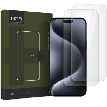 iPhone 16 Hofi Premium Pro+ Glazen Screenprotector - 2 Stu. - Doorzichtig