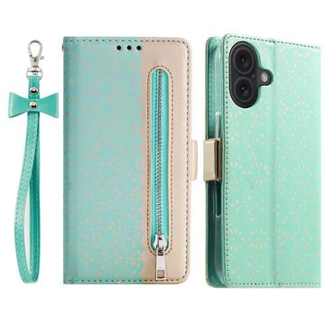 iPhone 16 Lace Pattern Portemonnee Hoesje