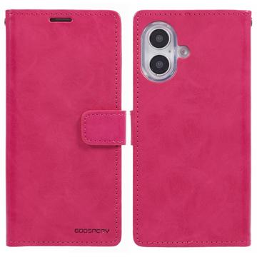 iPhone 16 Mercury Goospery Blue Moon Portemonnee Hoesje - Hot Pink