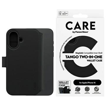 iPhone 16 PanzerGlass Care Tango 2-in-1 Portemonnee Hoesje - MagSafe Compatibel - Zwart