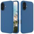 iPhone 16 Plus Liquid Siliconen Hoesje - Blauw