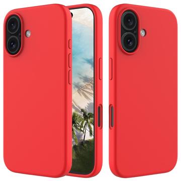 iPhone 16 Plus Liquid Siliconen Hoesje - Rood