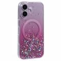 iPhone 16 Plus Sparkle Glow MagSafe hoesje - Roze