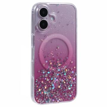 iPhone 16 Plus Sparkle Glow MagSafe hoesje - Roze