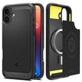 iPhone 16 Plus Spigen Rugged Armor Mag TPU Hoesje - Zwart