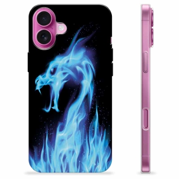 iPhone 16 Plus TPU-hoesje - Blauwe Vuurdraak