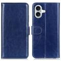 iPhone 16 Plus Portemonnee Hoesje met Magnetische Sluiting - Donkerblauw