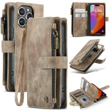 iPhone 16 Pro Caseme C30 Multifunctioneel Portemonnee Hoesje - Bruin