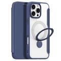 iPhone 16 Pro Dux Ducis Skin X Pro Magnetische Flip Hoesje - Blauw