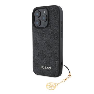 iPhone 16 Pro Guess 4G Charms Collection Hybride Hoesje - Grijs