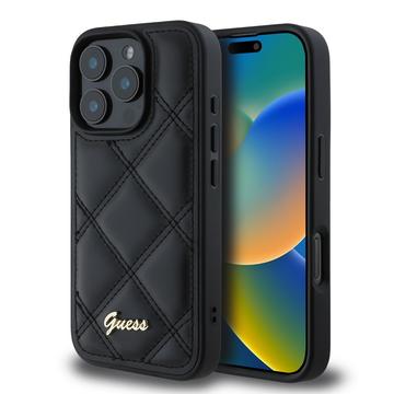 iPhone 16 Pro Guess Quilted Hoesje - Zwart