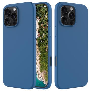 iPhone 16 Pro Liquid Siliconen Hoesje - Blauw