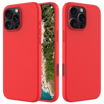 iPhone 16 Pro Liquid Siliconen Hoesje - Rood