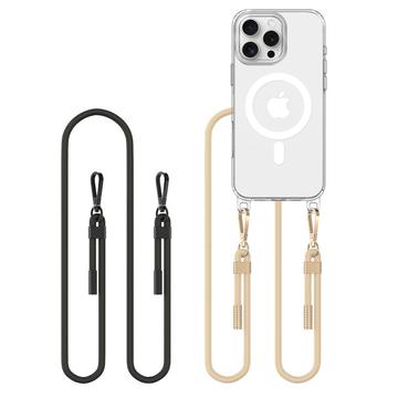 iPhone 16 Pro Max Tech-Protect FlexAir Chain MagSafe hoesje - Zwart & Taupe