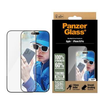 iPhone 16 Pro PanzerGlass Ultra-Wide Fit EasyAligner Screenprotector - Zwarte Rand