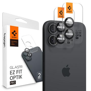 iPhone 16/16 Plus Spigen Glas.tR Ez Fit Optik Pro Lens Glazen Protector - Zwart