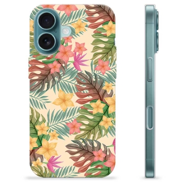 iPhone 16 TPU-hoesje - Roze Bloemen