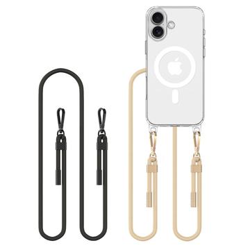 iPhone 16 Tech-Protect FlexAir Chain MagSafe hoesje - Zwart & Taupe