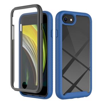 iPhone 16e 360 Protection Series Hoesje - Blauw / Doorzichtig