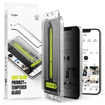 iPhone 16e Ringke Easy Slide Privacy Glazen Screenprotector - 2 stuks.