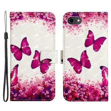 iPhone 7/8/SE (2020)/SE (2022) Wonder Series Wallet Case - Roze Vlinders