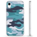 iPhone XR Hybrid Case - Blauw Camouflage