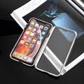 iPhone XS/X Magnetic Case with Tempered Glass - Zilver