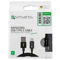 4smarts RapidCord USB Type-C Kabel - 2m - Zwart