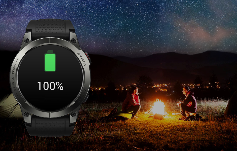 Zeblaze Stratos 3 Smartwatch met GPS, Ultra HD AMOLED-scherm - Oranje